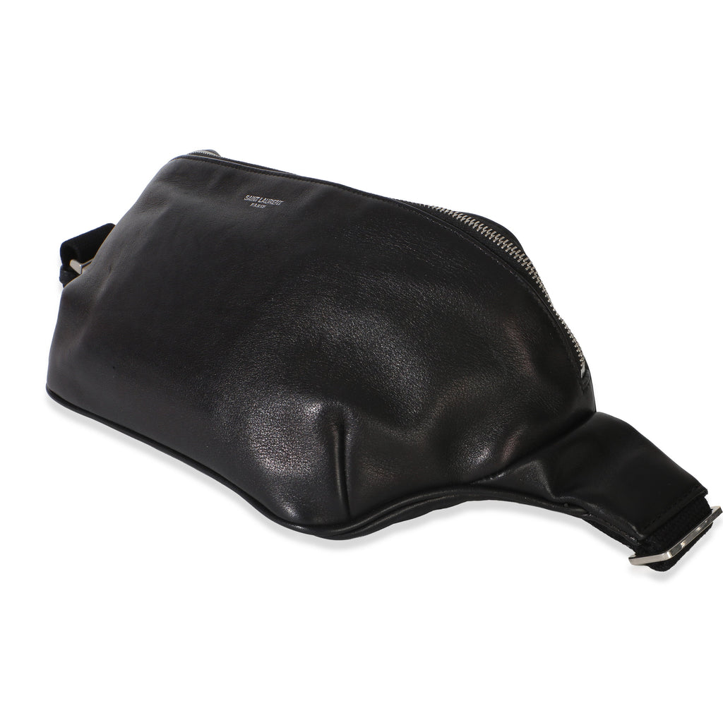 Black Smooth Calfskin Marsupio Belt Bag