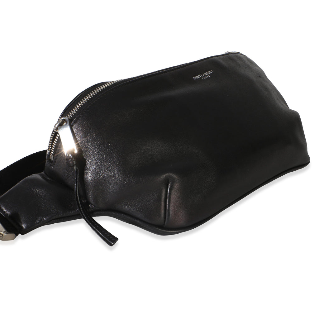 Black Smooth Calfskin Marsupio Belt Bag