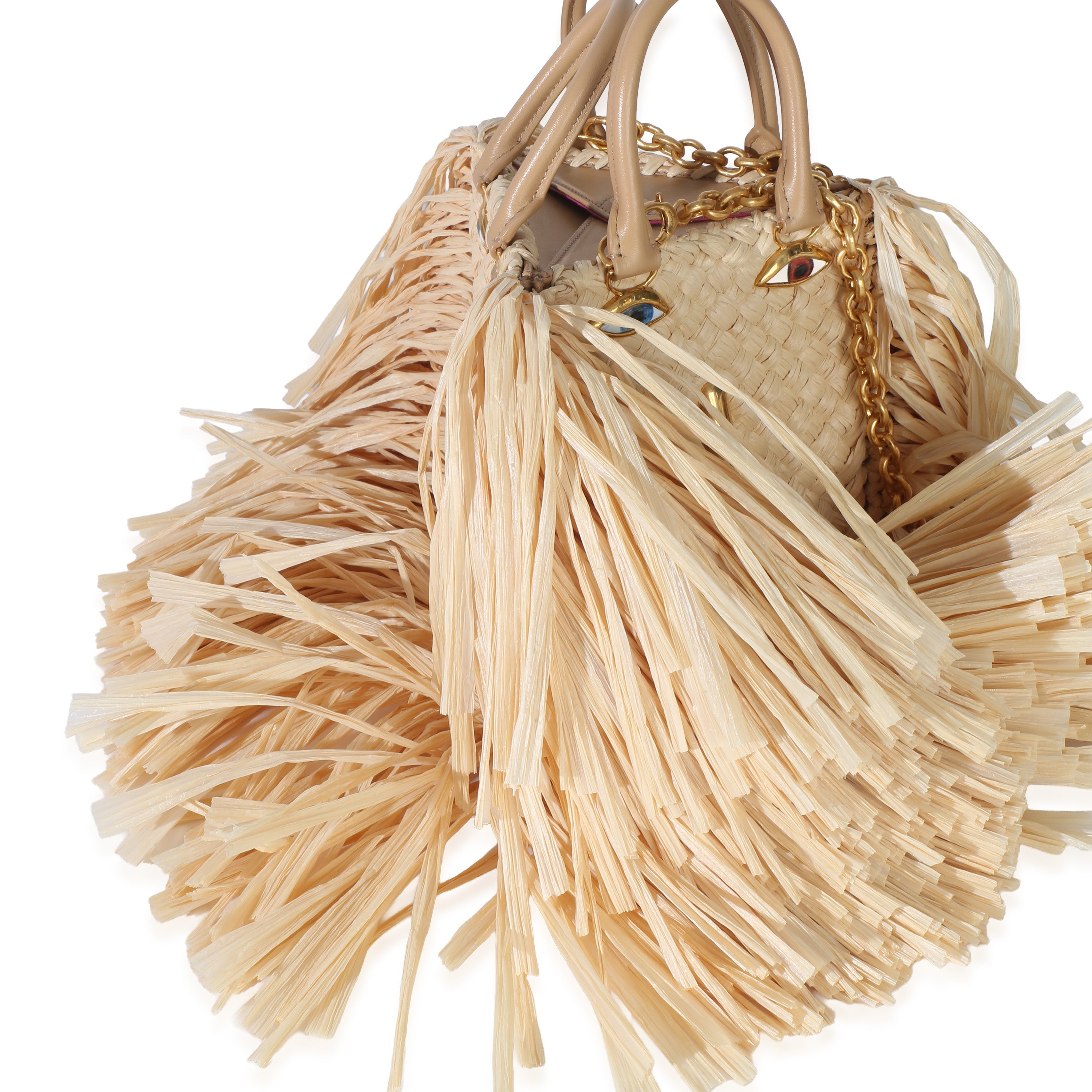 Natural Raffia Triple Anatomy Jewelry Bag