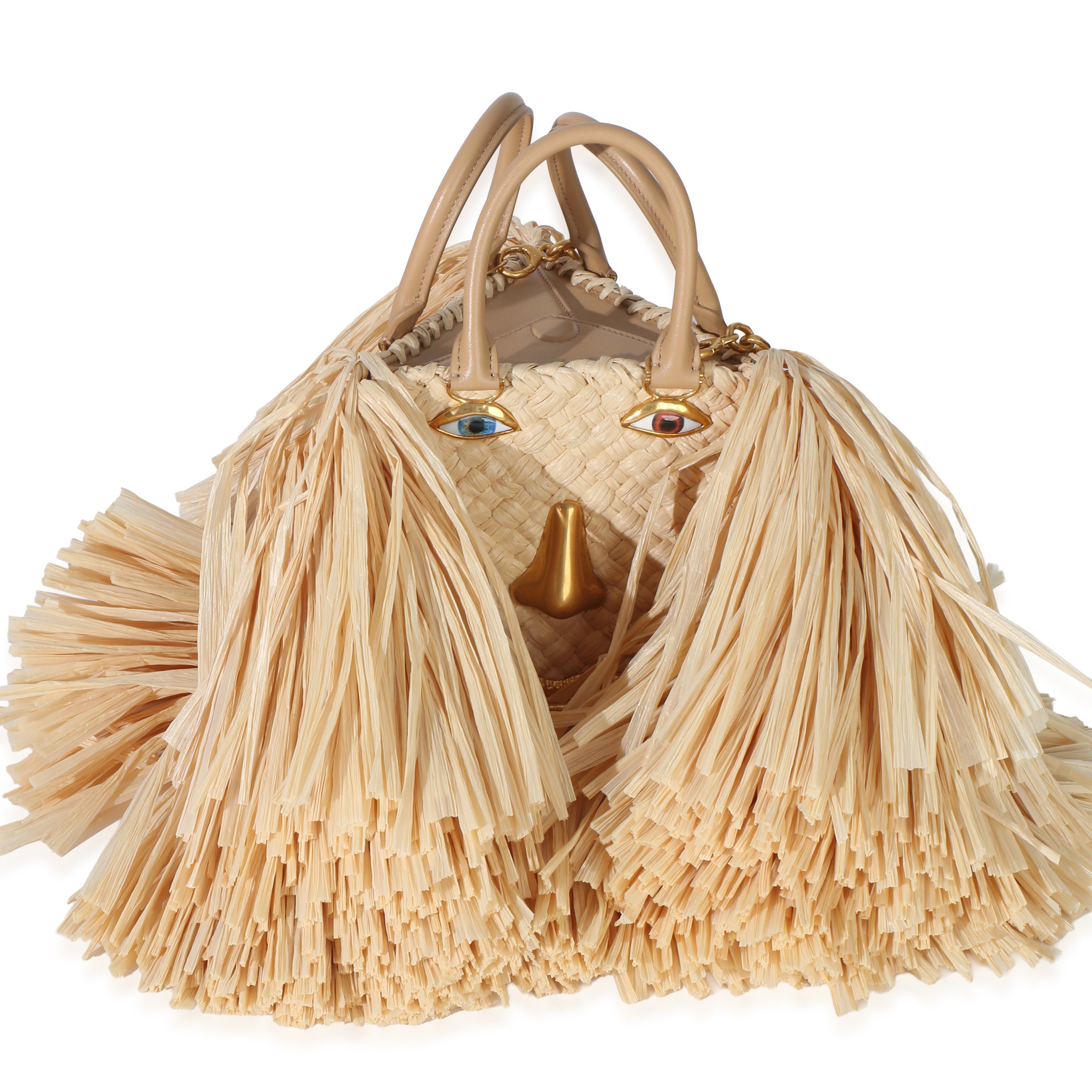 Natural Raffia Triple Anatomy Jewelry Bag