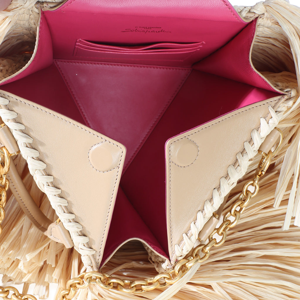 Natural Raffia Triple Anatomy Jewelry Bag