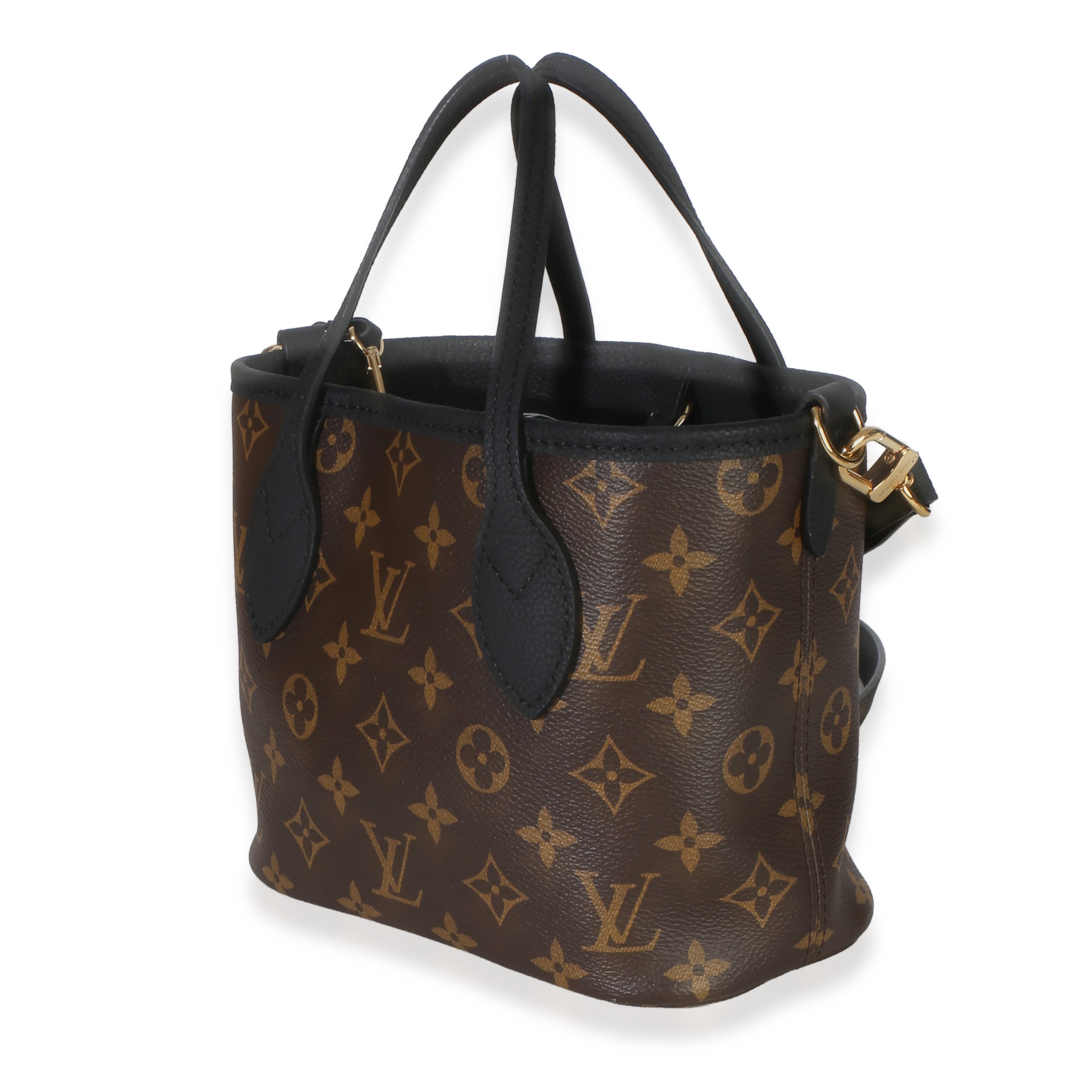 Black Monogram Canvas Neverfull Bandouliere Inside Out BB