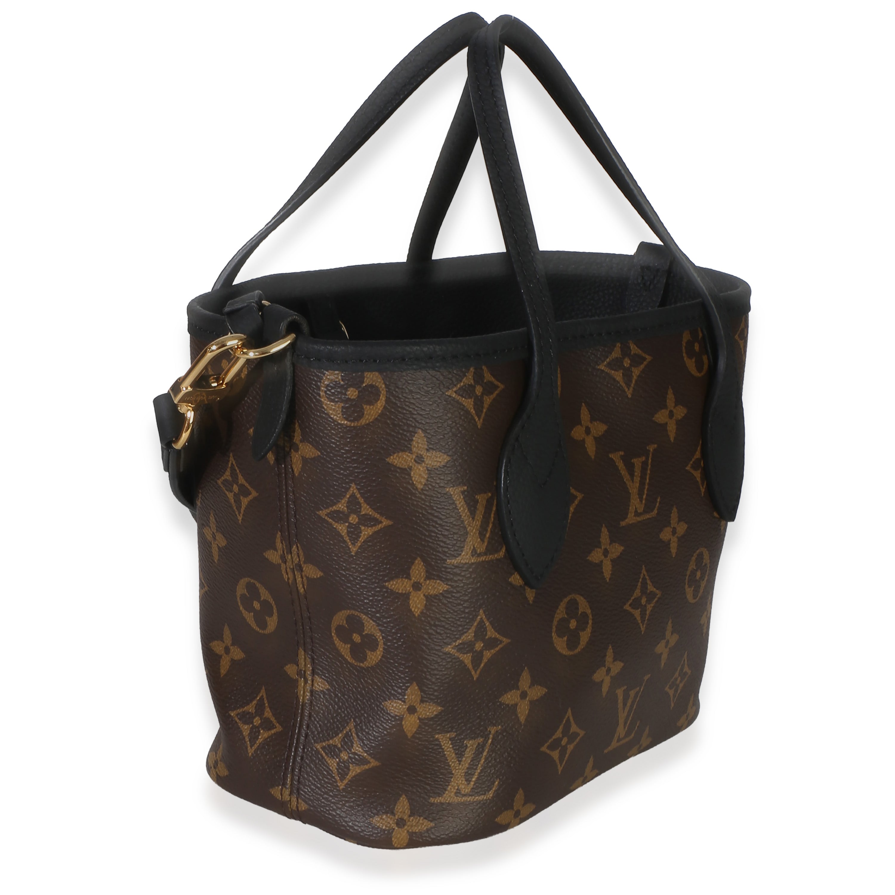 Black Monogram Canvas Neverfull Bandouliere Inside Out BB