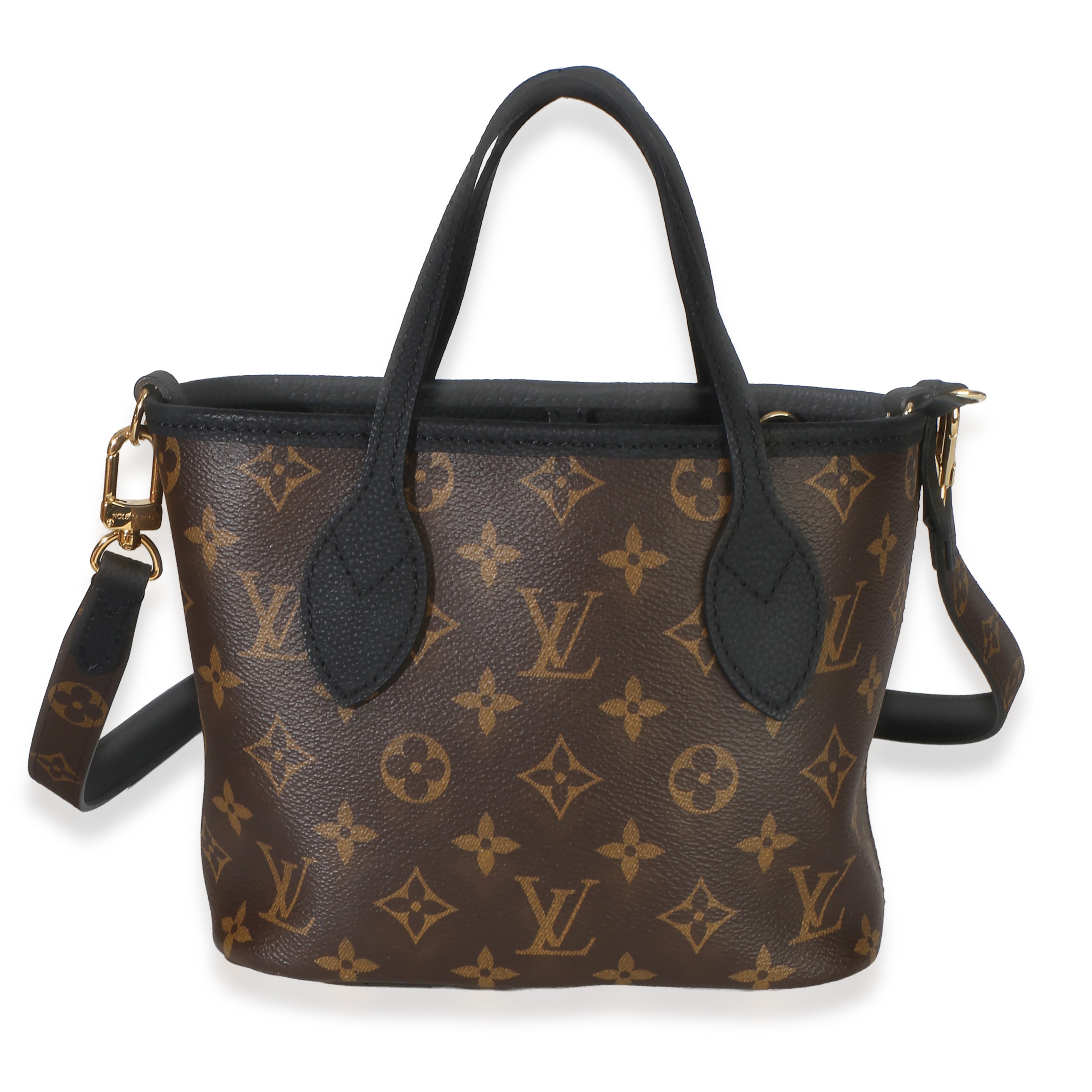 Black Monogram Canvas Neverfull Bandouliere Inside Out BB