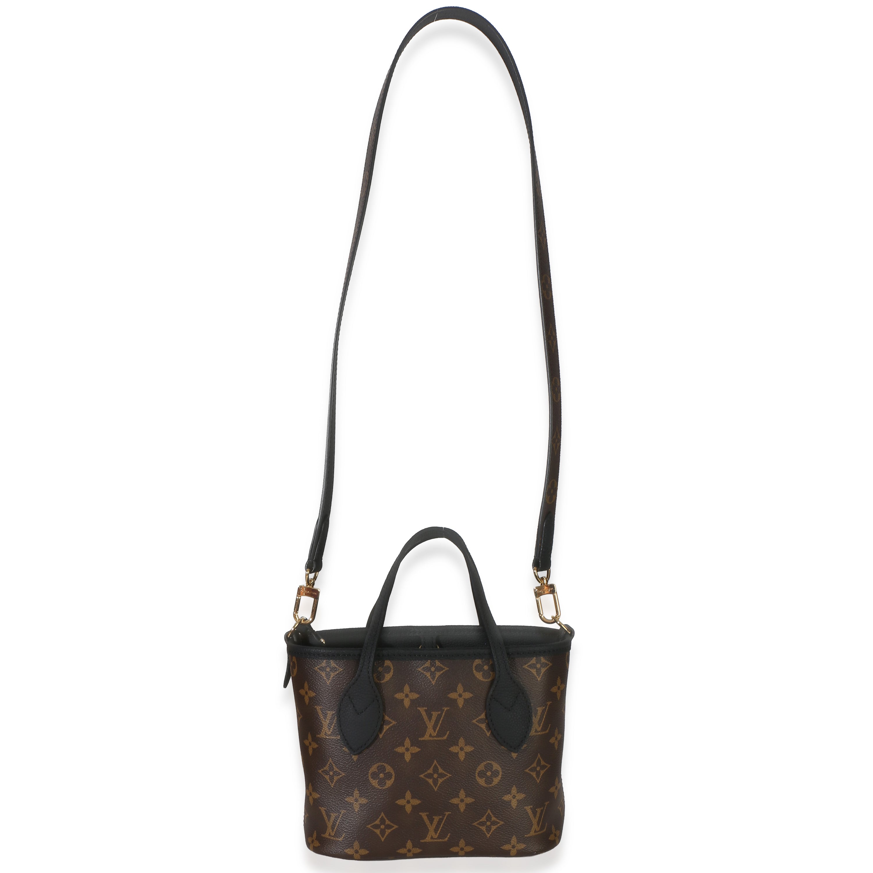 Black Monogram Canvas Neverfull Bandouliere Inside Out BB