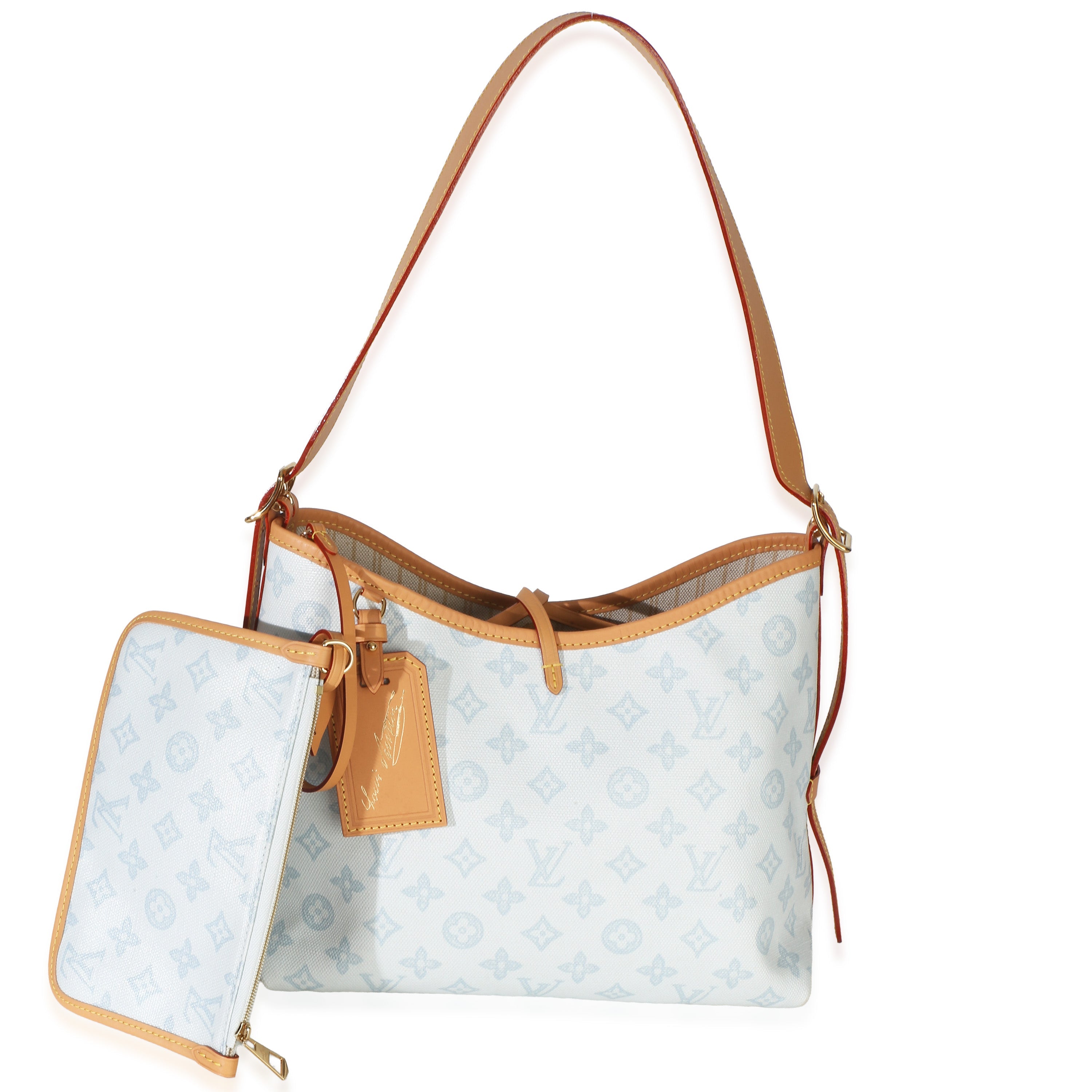 Bleu Courrier Origine Monogram Canvas CarryAll PM