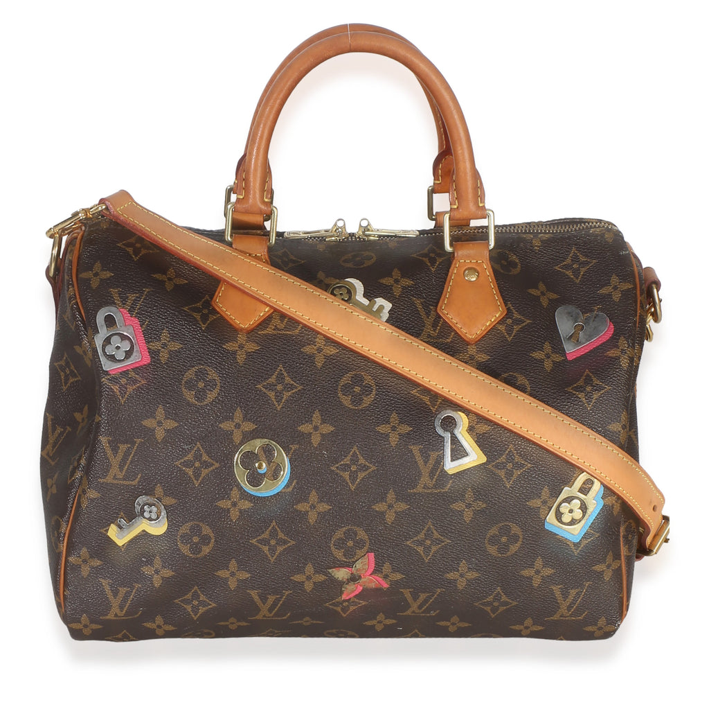 Monogram Canvas Love Lock Speedy Bandouliere 30