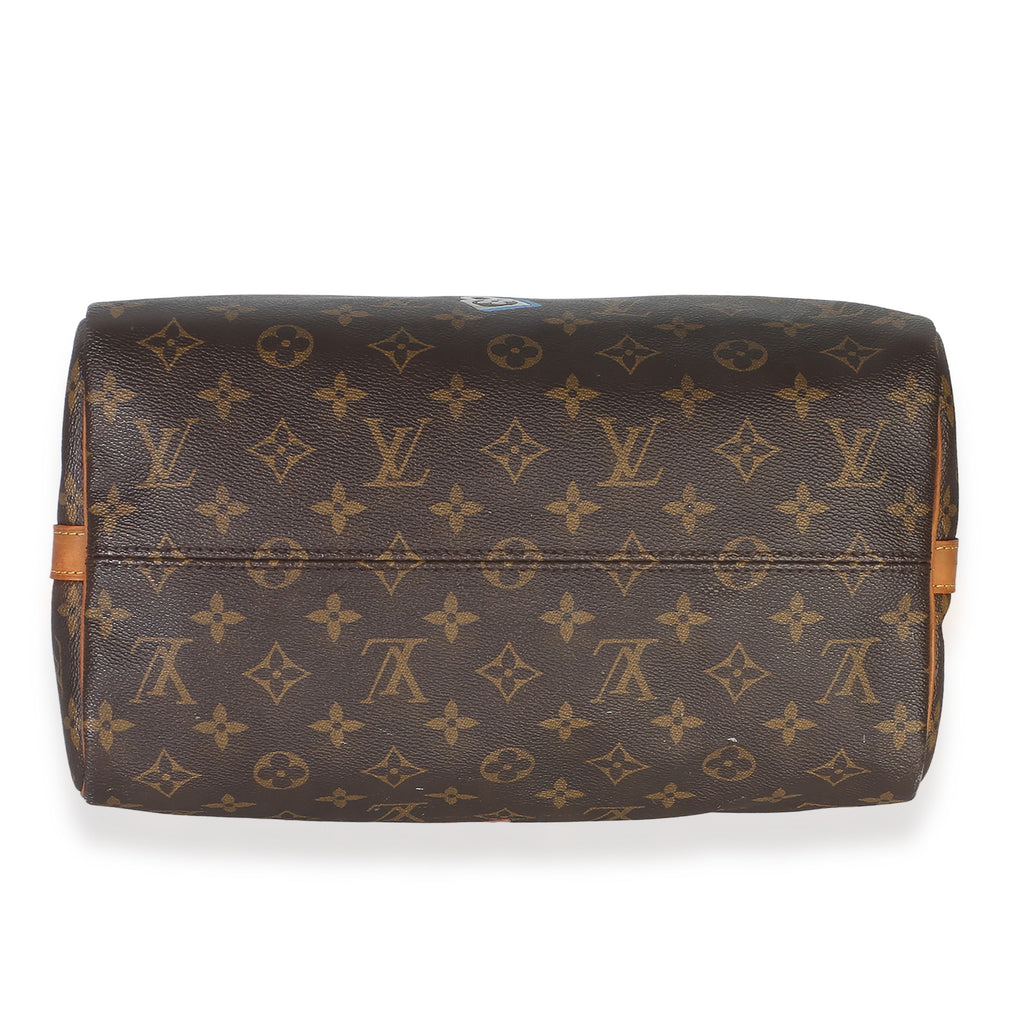 Monogram Canvas Love Lock Speedy Bandouliere 30