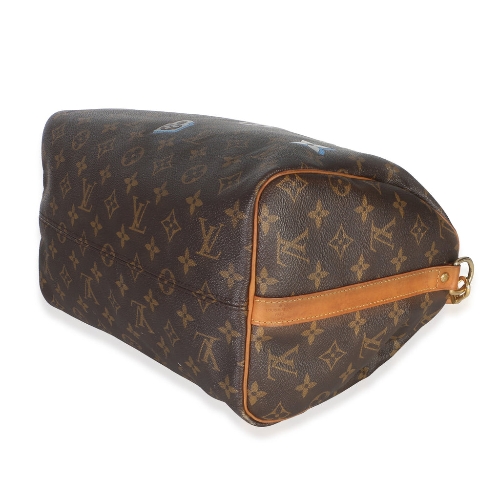 Monogram Canvas Love Lock Speedy Bandouliere 30