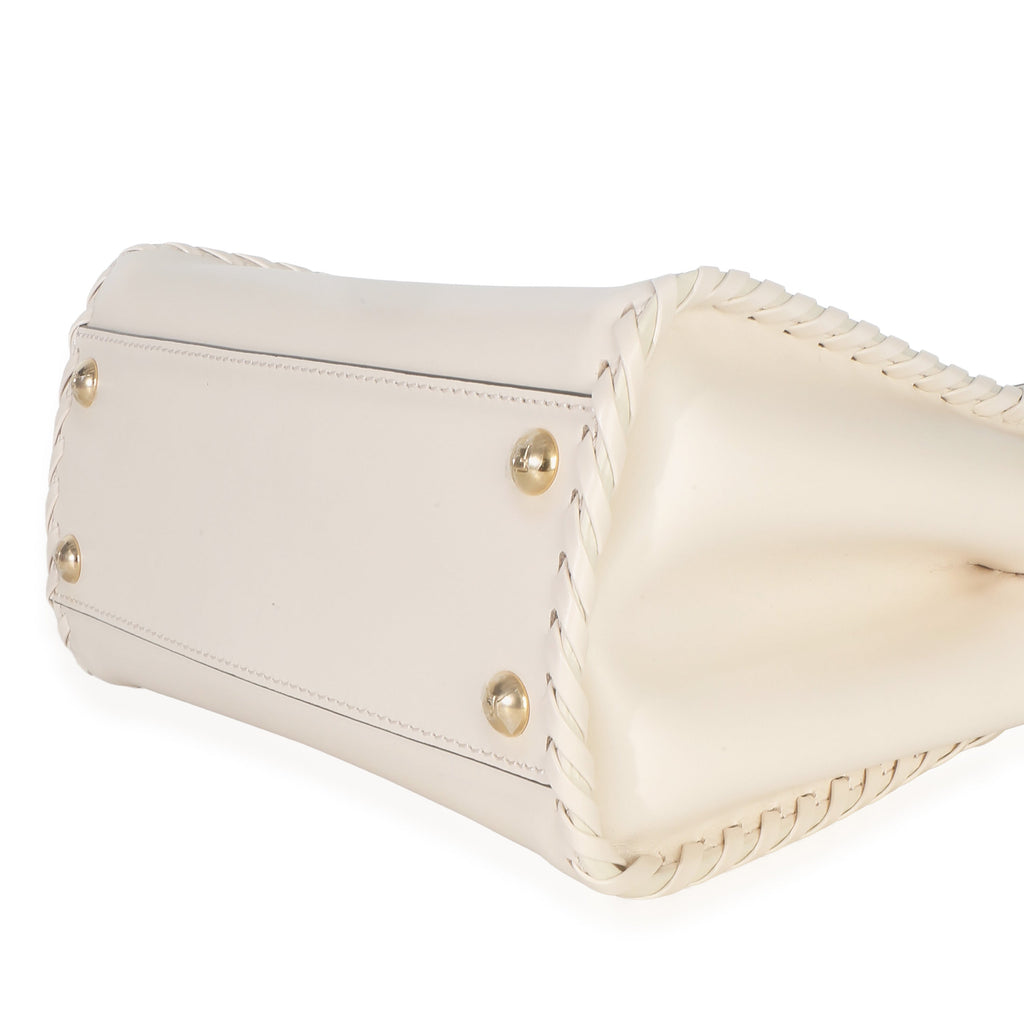 Cream Vitello King Interlace Mini Peekaboo Iconic Satchel