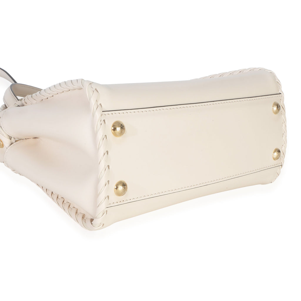 Cream Vitello King Interlace Mini Peekaboo Iconic Satchel