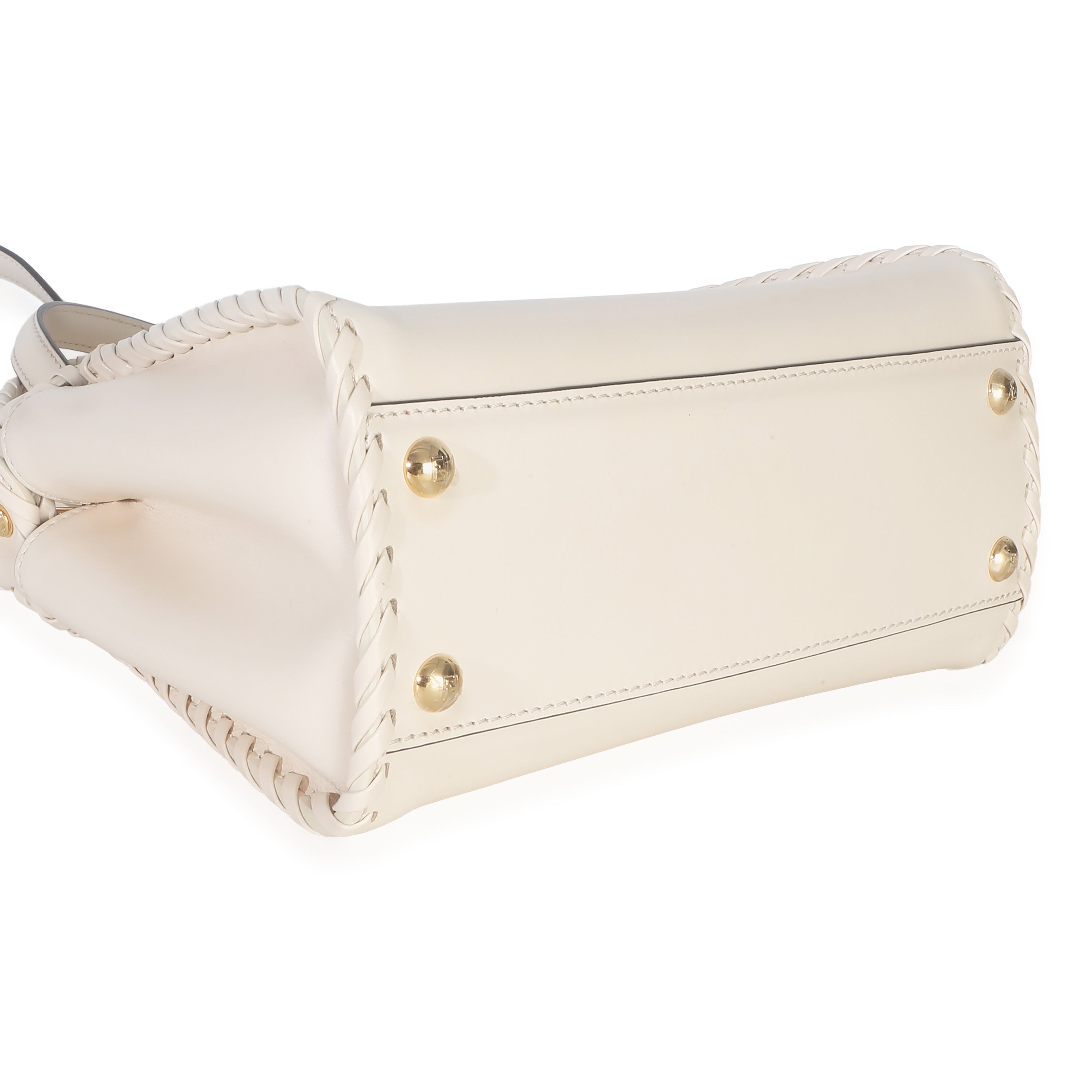 Cream Vitello King Interlace Mini Peekaboo Iconic Satchel