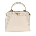 Cream Vitello King Interlace Mini Peekaboo Iconic Satchel