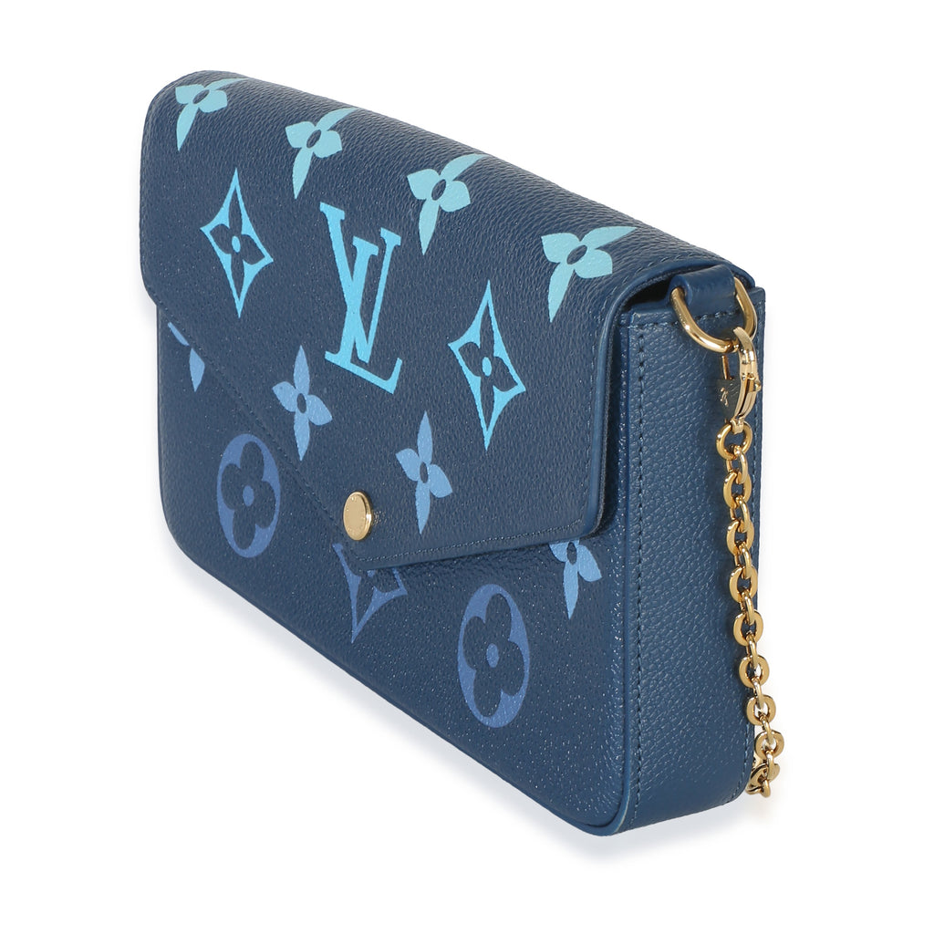 Gradient Blue Giant Monogram Empreinte Felicie Pochette