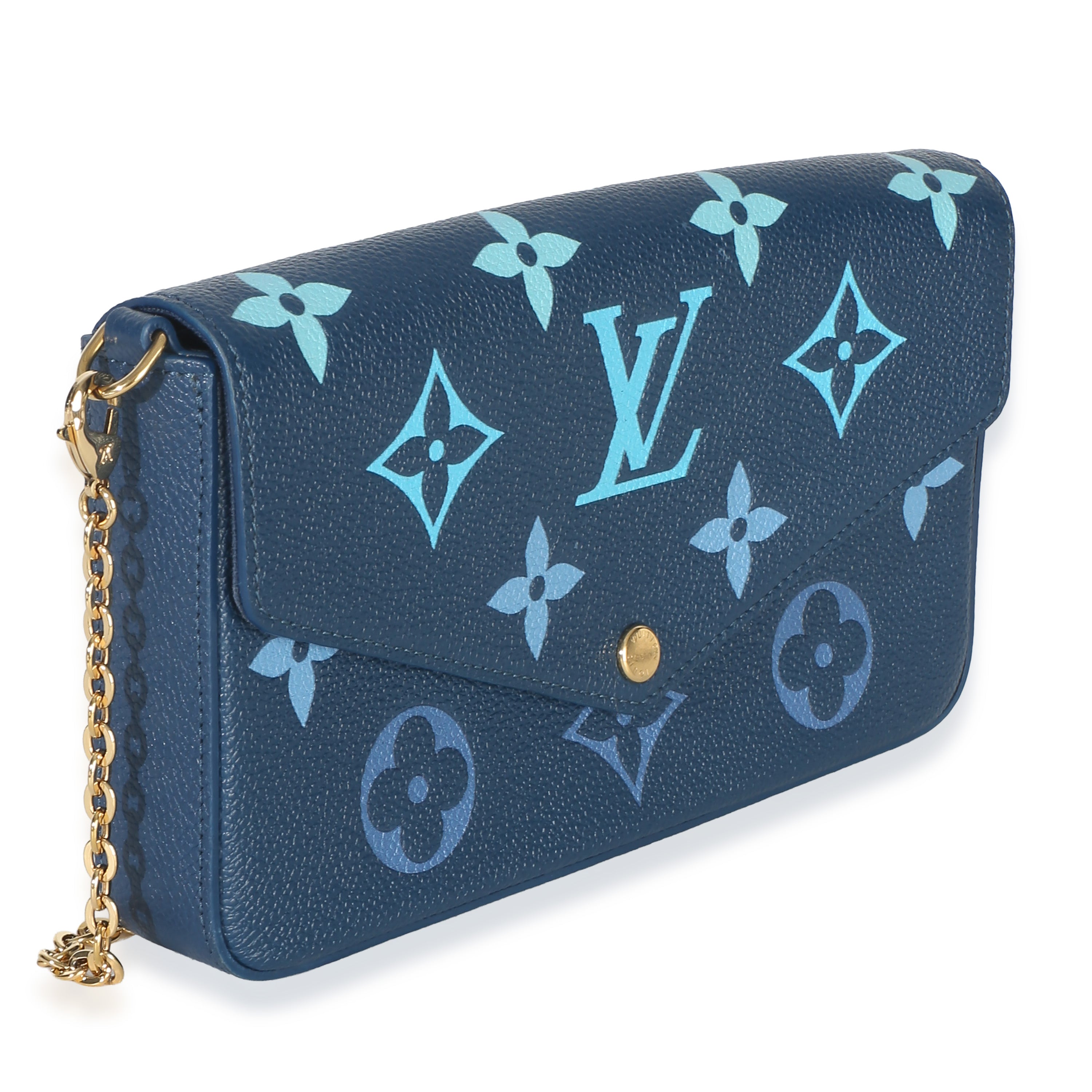 Gradient Blue Giant Monogram Empreinte Felicie Pochette