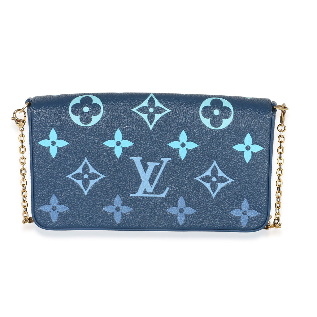 Gradient Blue Giant Monogram Empreinte Felicie Pochette