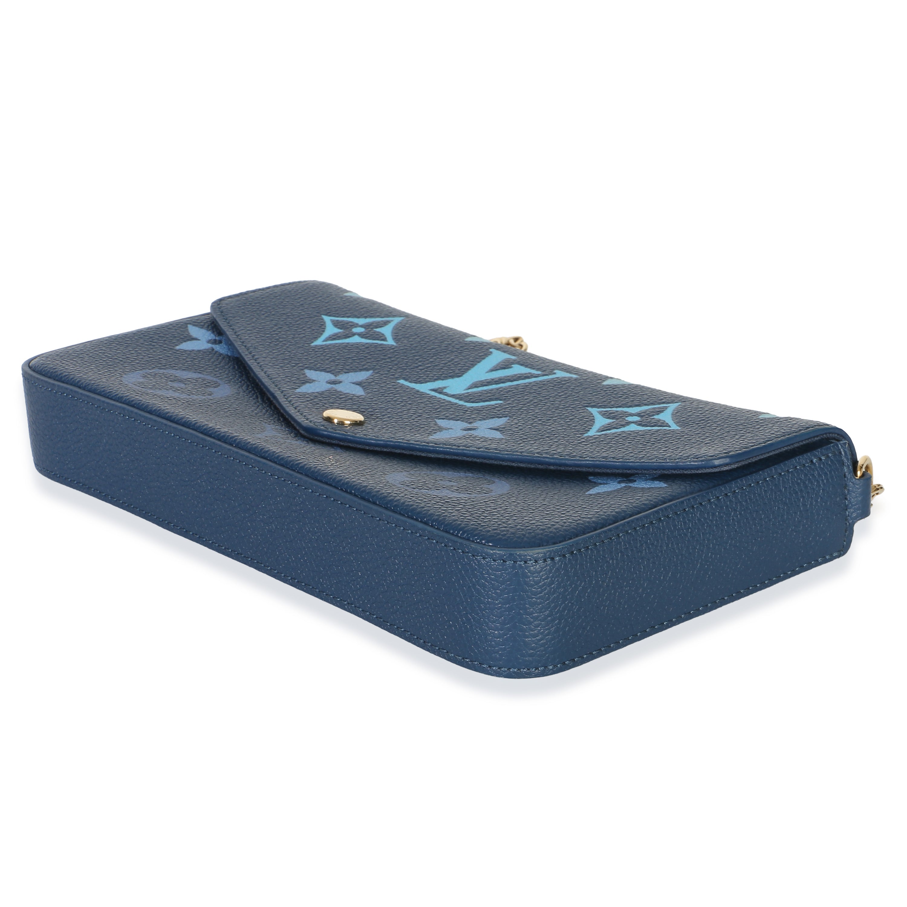 Gradient Blue Giant Monogram Empreinte Felicie Pochette