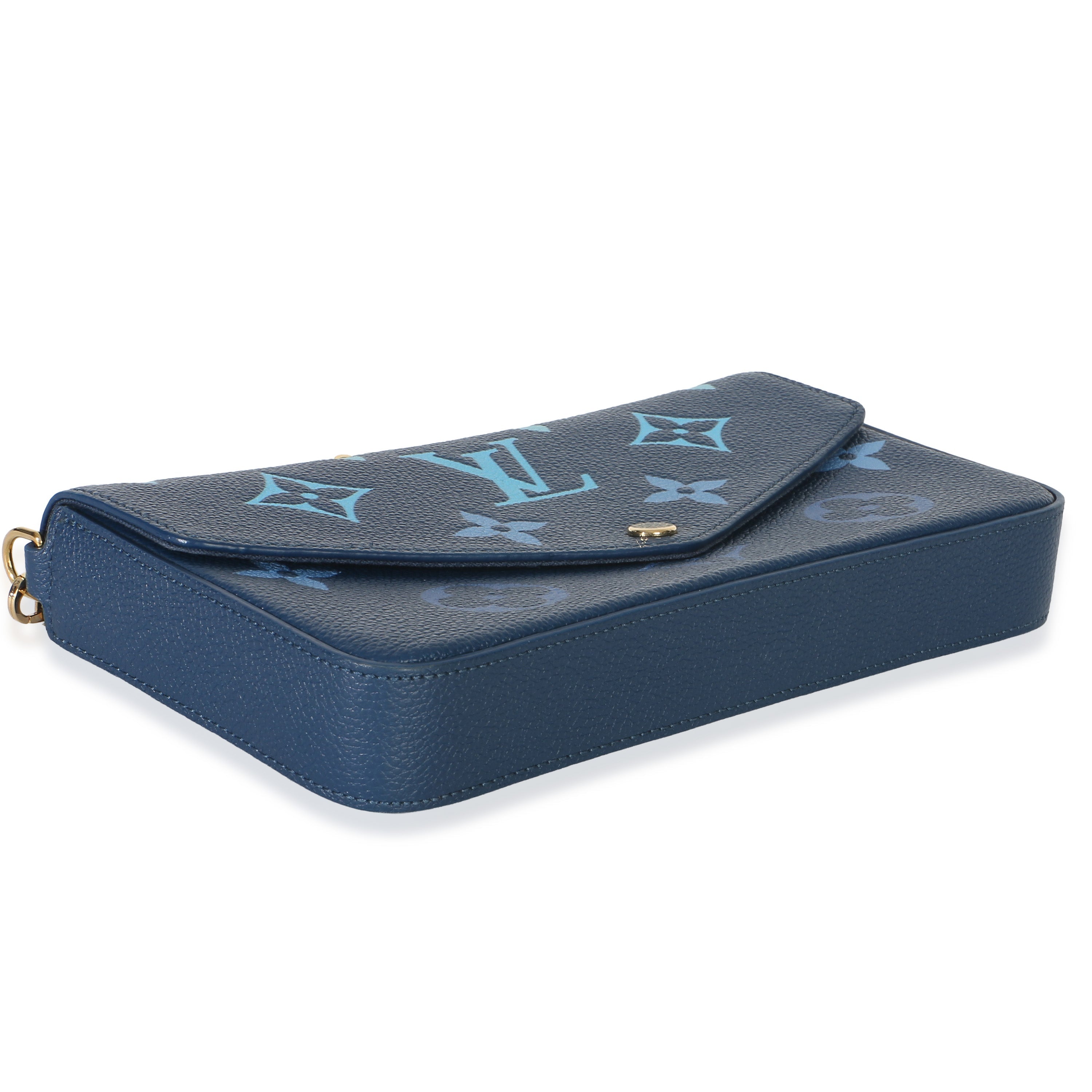 Gradient Blue Giant Monogram Empreinte Felicie Pochette