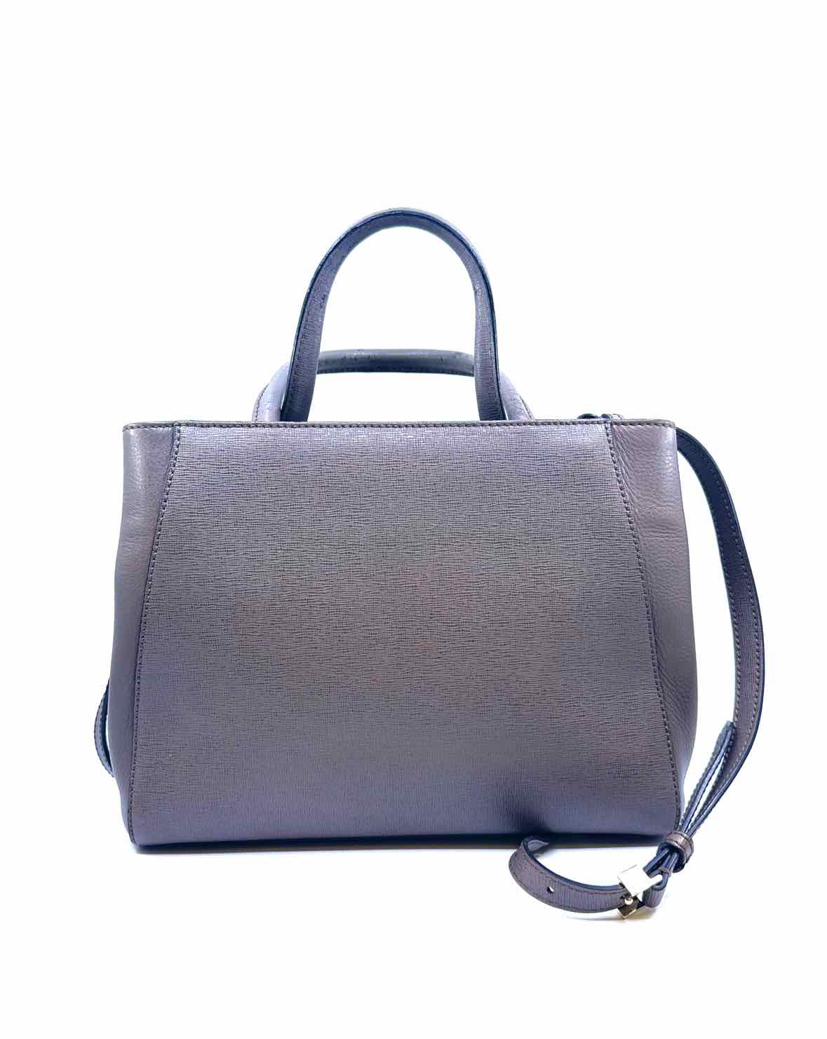 FENDI Taupe Leather Solid Handbag
