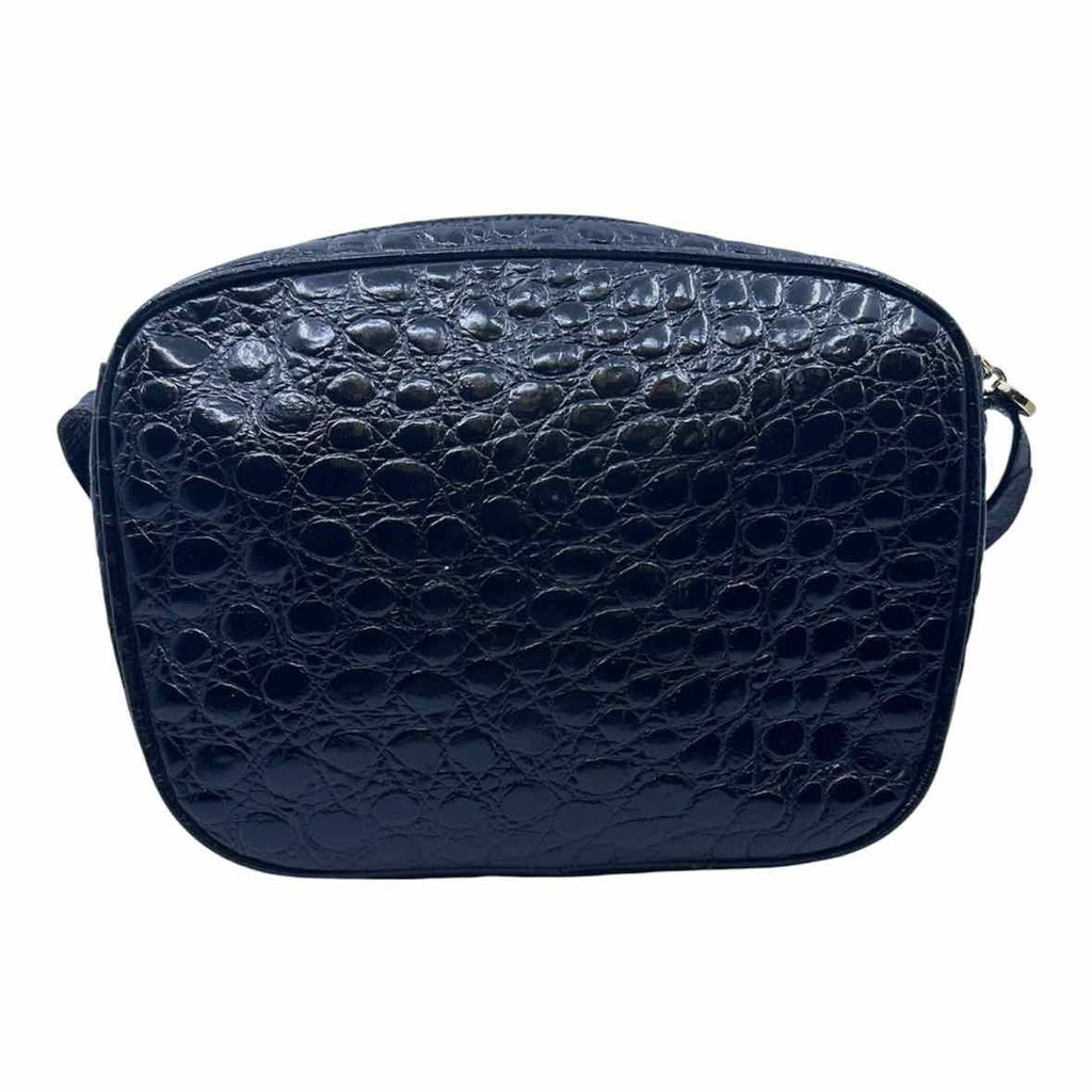 SALVATORE FERRAGAMO Vara Black Crocodile Handbag