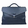 BOTTEGA ARTIGIANA Black Leather Woven Briefcase
