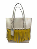 TOD'S Beige, Yellow Leather Tote