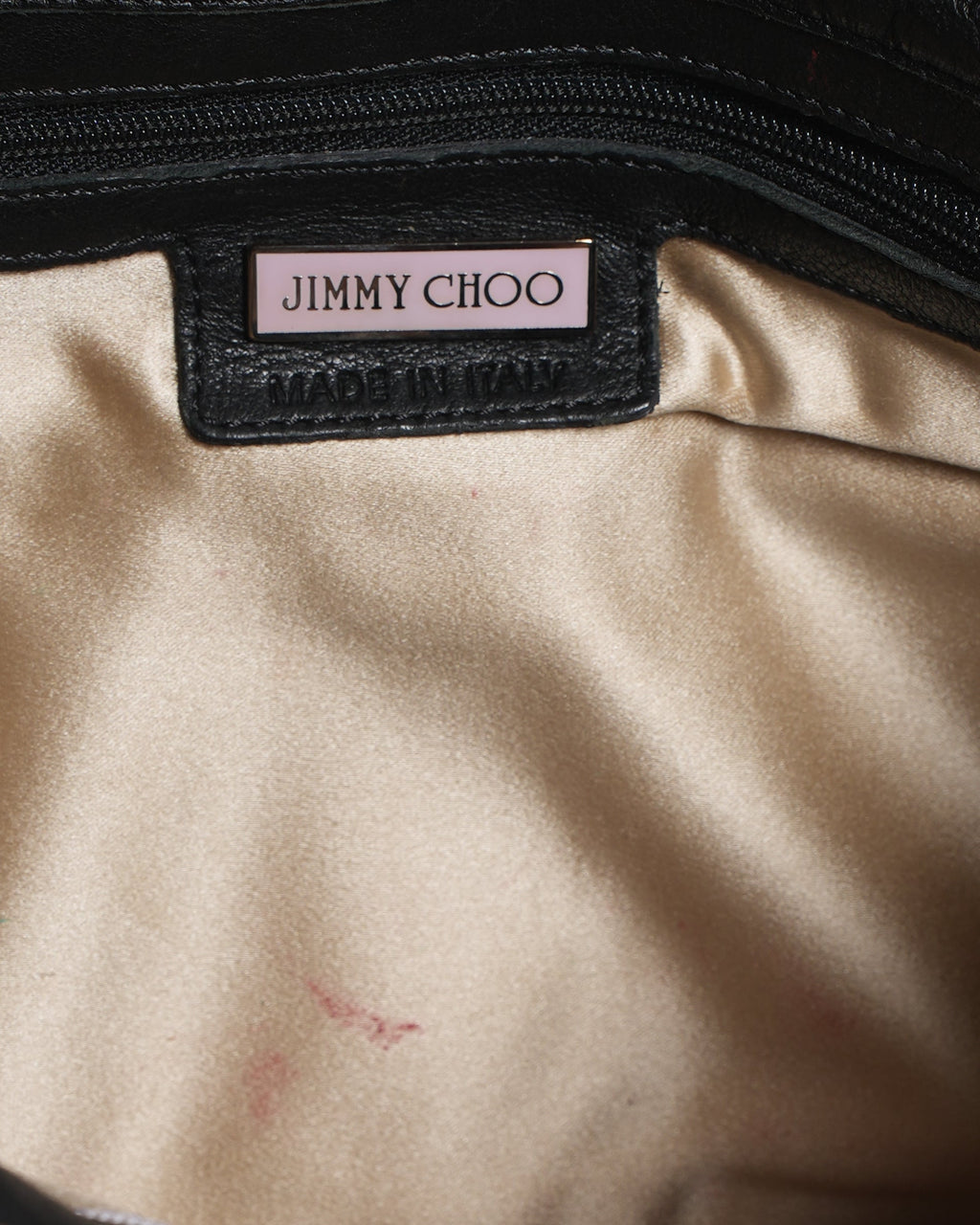 Jimmy Choo Black Leather Chandra Clutch