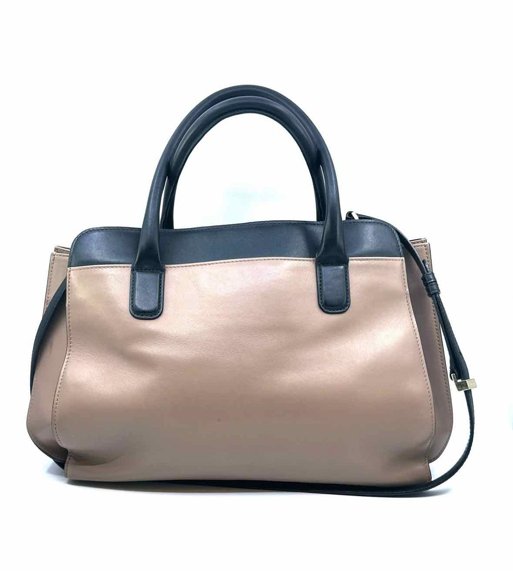 BVLGARI Taupe, black Leather Solid Handbag