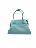TOD'S Baby Blue Leather Solid Handbag