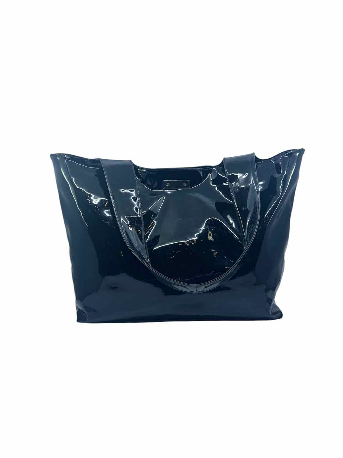 SALVATORE FERRAGAMO Black Patent Leather Tote