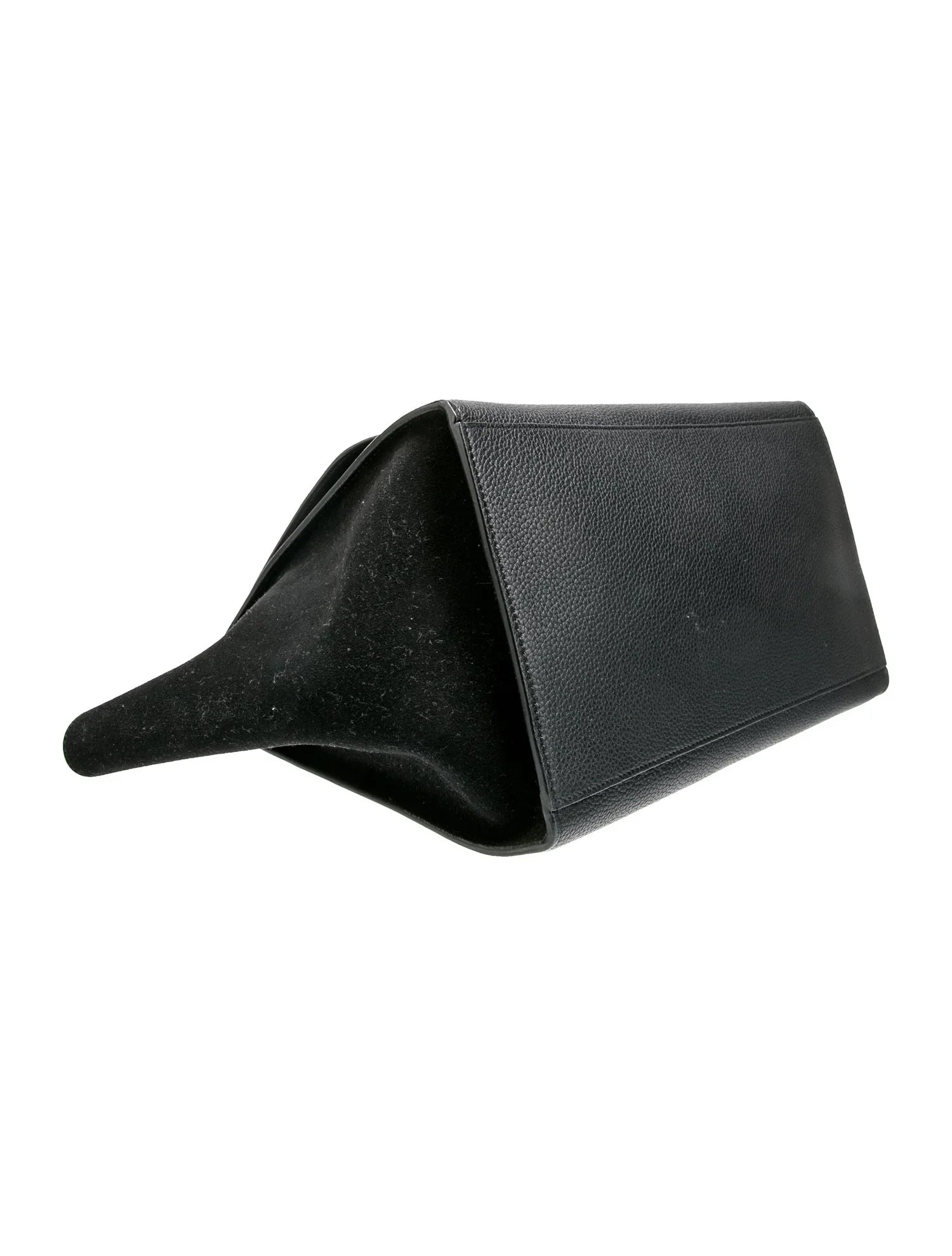 CÉLINE DRUMMED CALFSKIN SUEDE TRAPEZE MEDIUM SHOULDER BAG