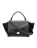 CÉLINE DRUMMED CALFSKIN SUEDE TRAPEZE MEDIUM SHOULDER BAG