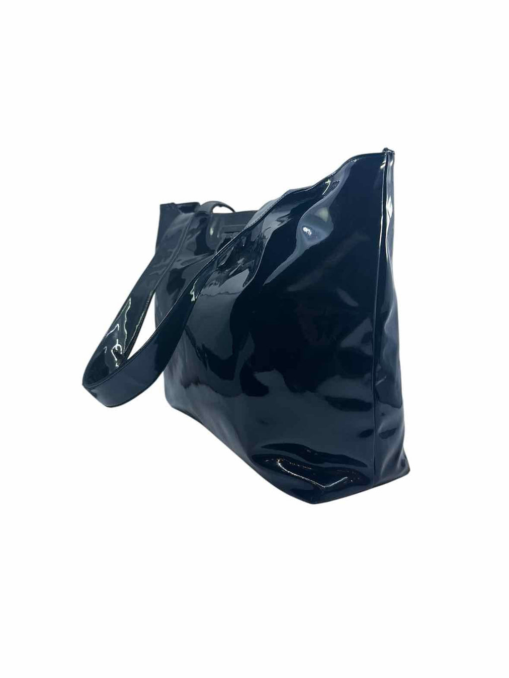 SALVATORE FERRAGAMO Black Patent Leather Tote