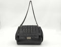 Chanel Vintage Reissue Square Flap Bag Leather Black Leather Shoulder Bag Bag (Pre-Owned)