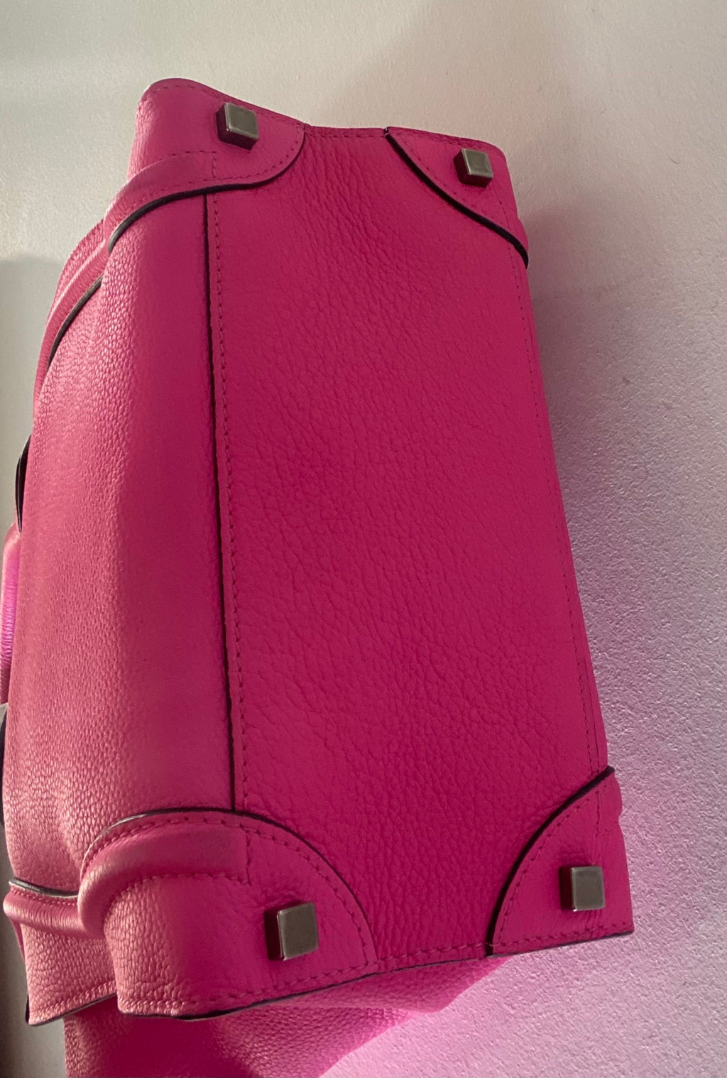 CÉLINE DRUMMED LEATHER MICRO PHANTOM TOTE BAG