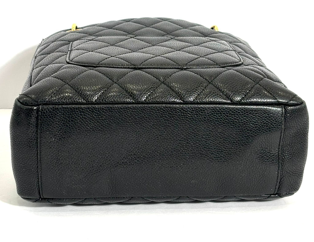 CHANEL CAVIAR QUILTED LEATHER PETIT SHOPPING TOTE BAG PST