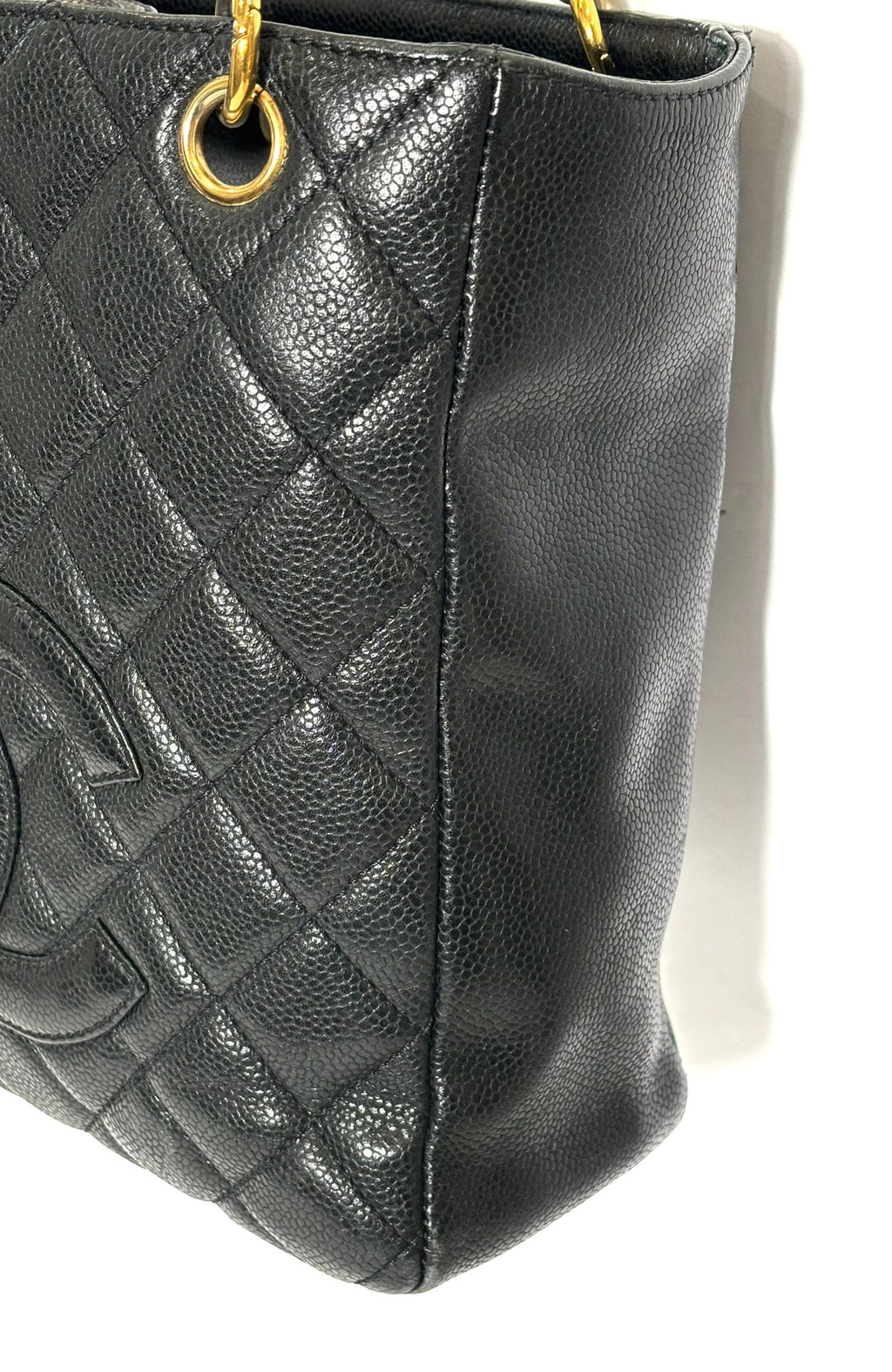 CHANEL CAVIAR QUILTED LEATHER PETIT SHOPPING TOTE BAG PST