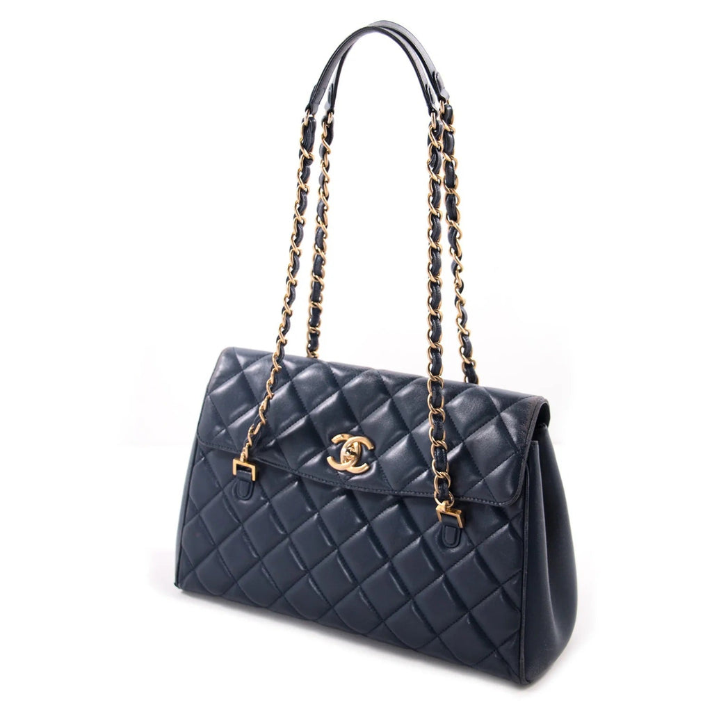 CHANEL QUILTED LAMBSKIN MISIA CAMERA FLAP BAG-HS