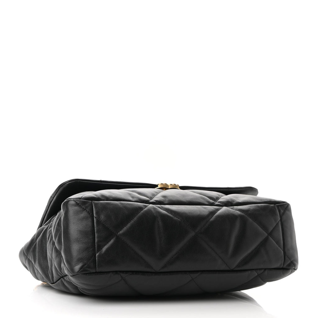 CHANEL QUILTED GOATSKIN MAXI CHANEL 19 FLAP BACK