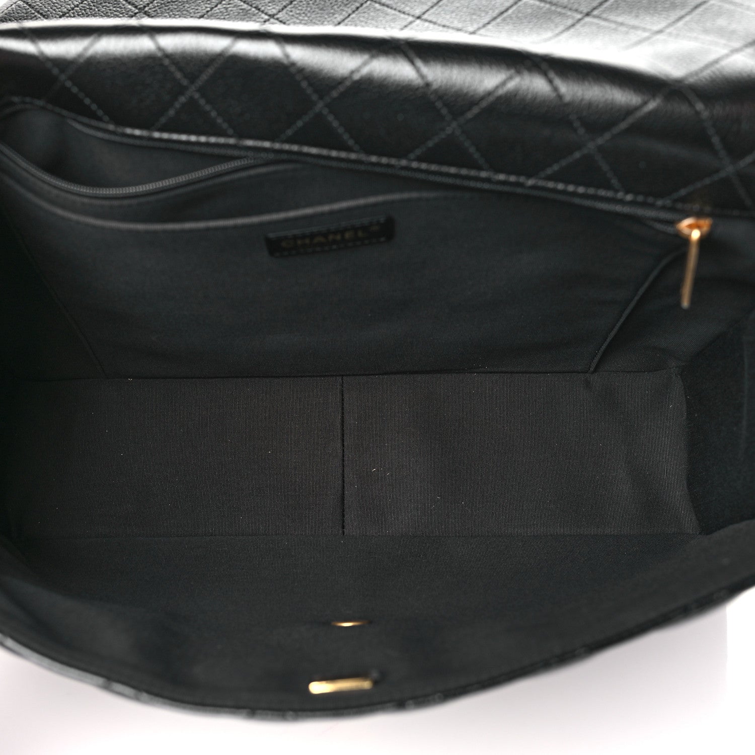 CHANEL QUILTED CALFSKIN LEATHER TRAVEL BAG