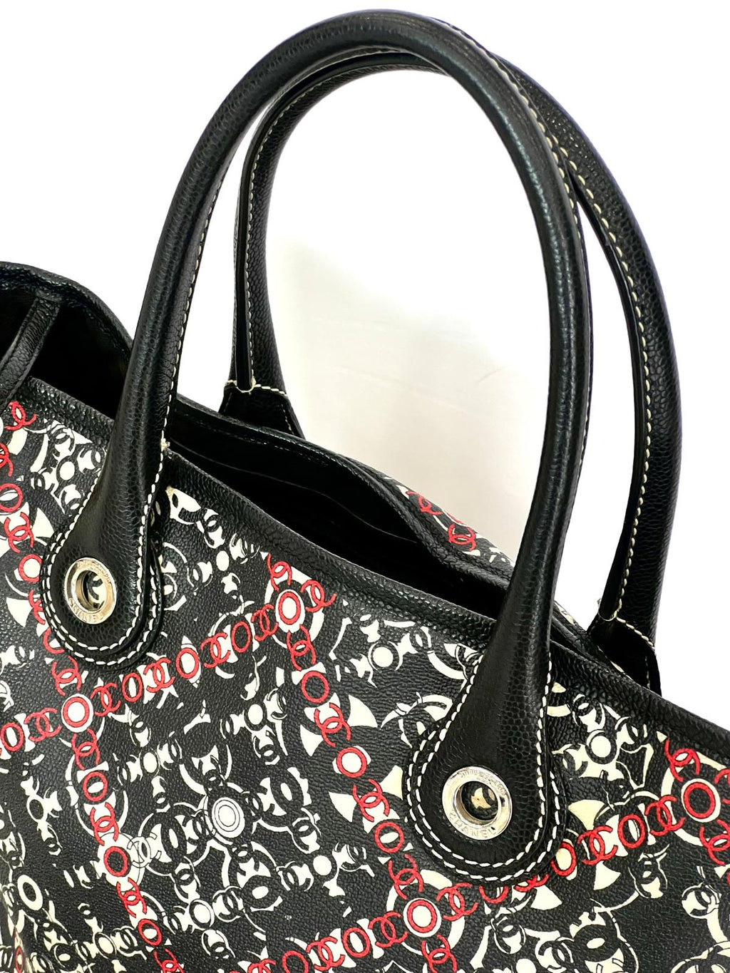 CHANEL COATED CANVAS COCO SMALL TOTE BAG