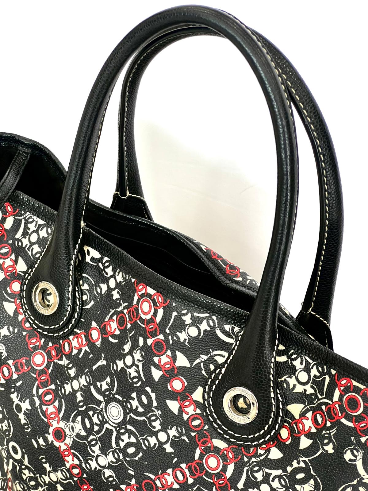 CHANEL COATED CANVAS COCO SMALL TOTE BAG