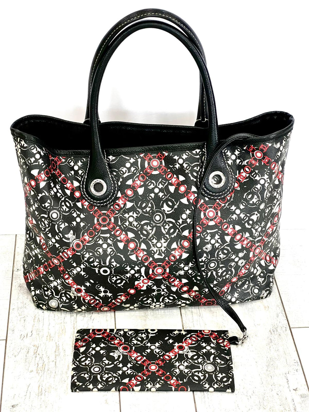CHANEL COATED CANVAS COCO SMALL TOTE BAG