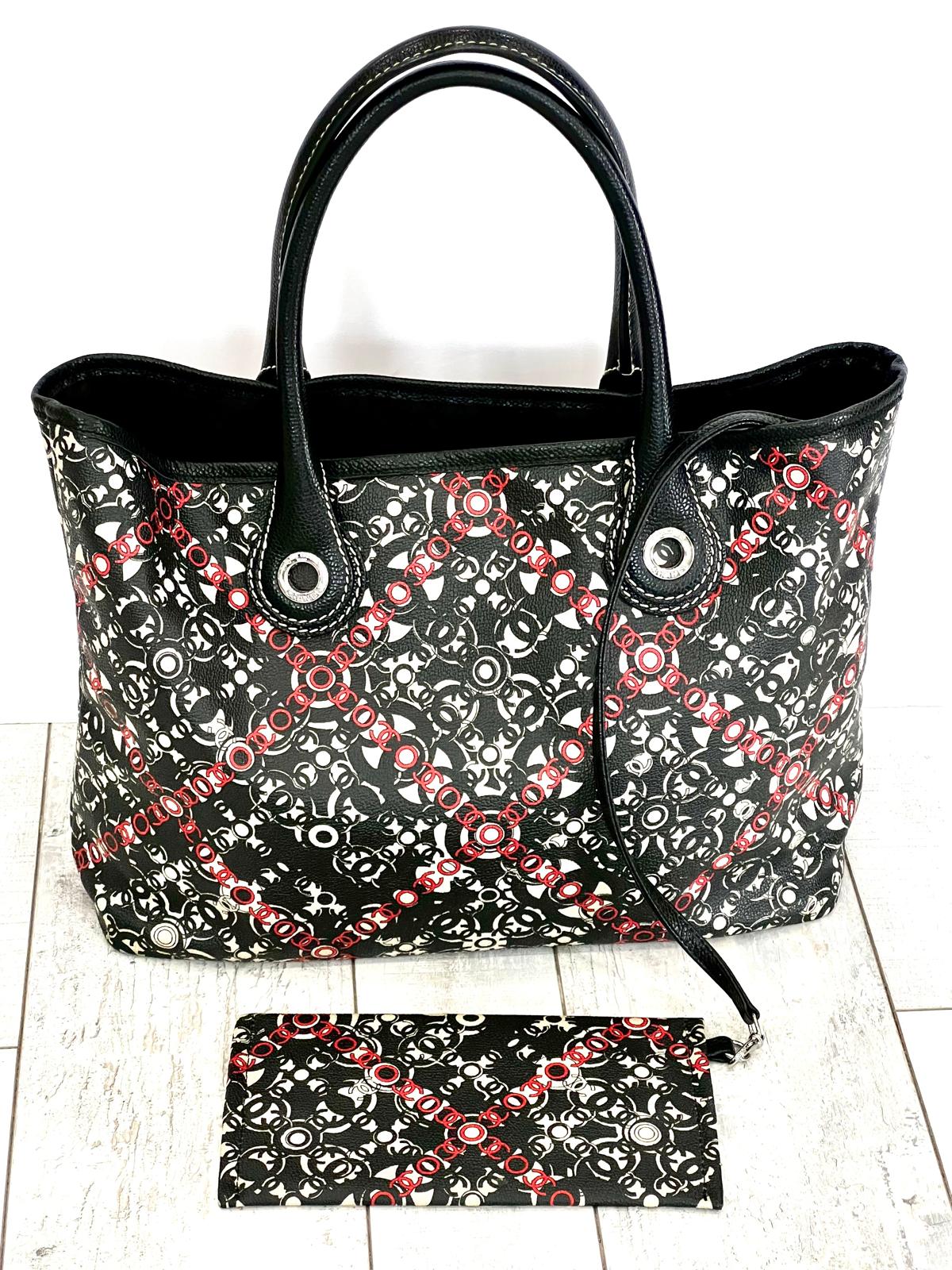 CHANEL COATED CANVAS COCO SMALL TOTE BAG