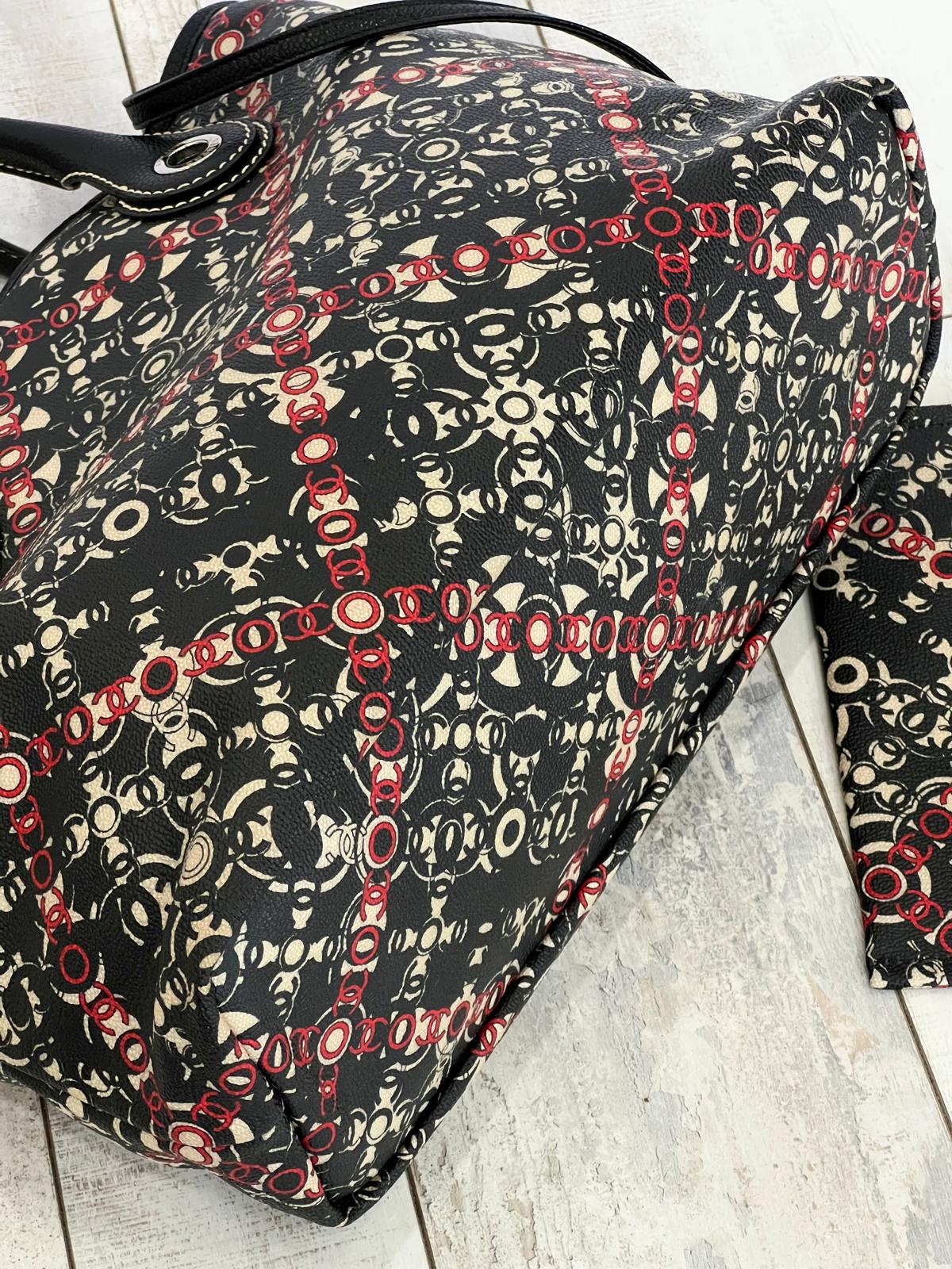 CHANEL COATED CANVAS COCO SMALL TOTE BAG