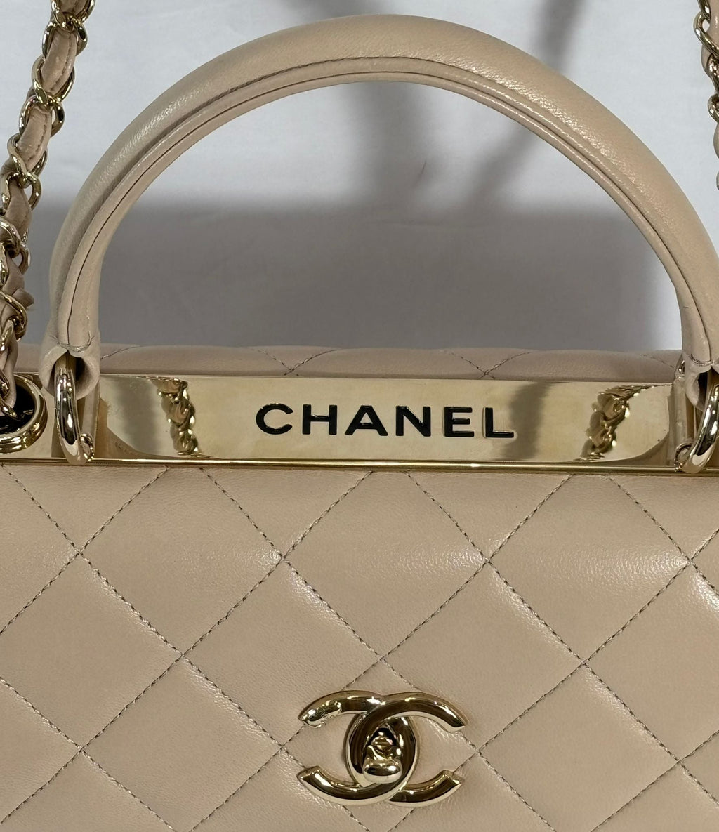 CHANEL QUILTED LEATHER SMALL CC FLAP BAG