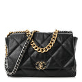 CHANEL QUILTED GOATSKIN MAXI CHANEL 19 FLAP BACK