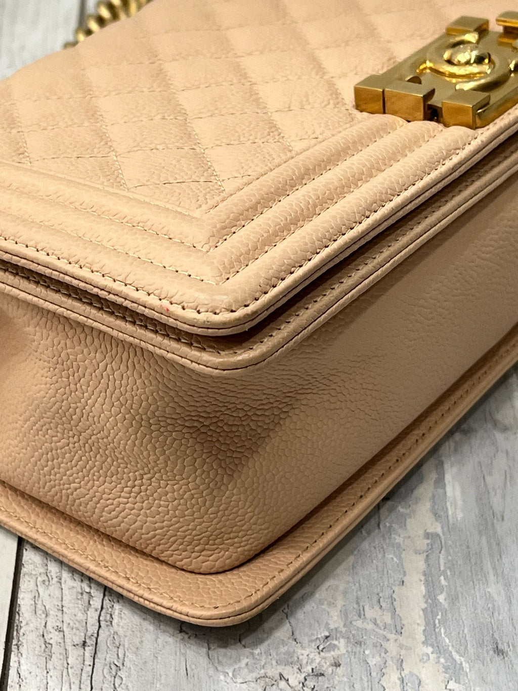 CHANEL MEDIUM CAVIAR LEATHER BOY BAG
