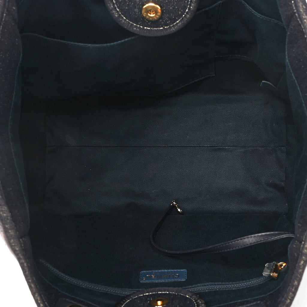 CHANEL LUREX CANVAS MEDIUM DEAUVILLE TOTE