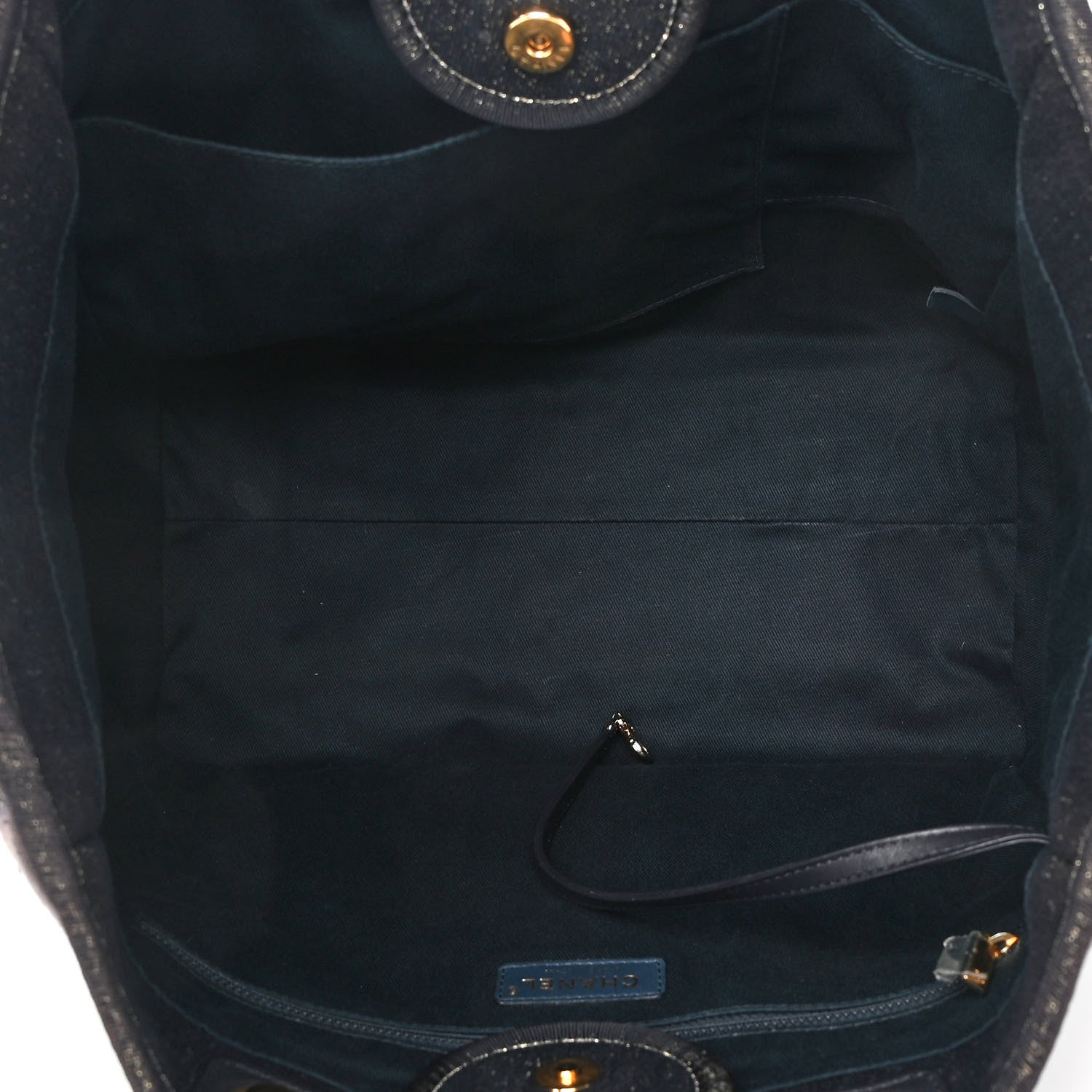CHANEL LUREX CANVAS MEDIUM DEAUVILLE TOTE